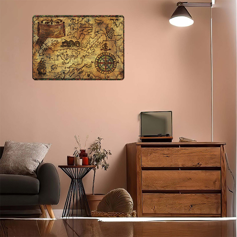 Vintage Map of the World Print - Custom Map Poster ulasan dan harga